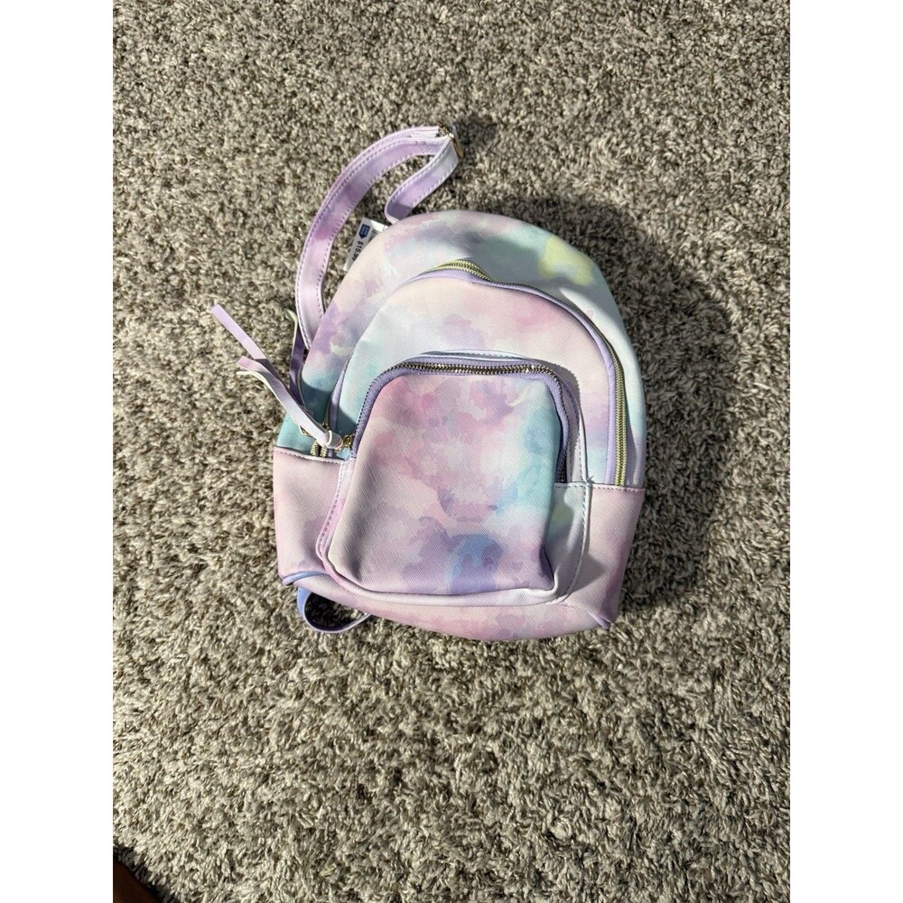 Under One Sky Mini Backpack Iridescent Pastel Faux Leather New With Tags